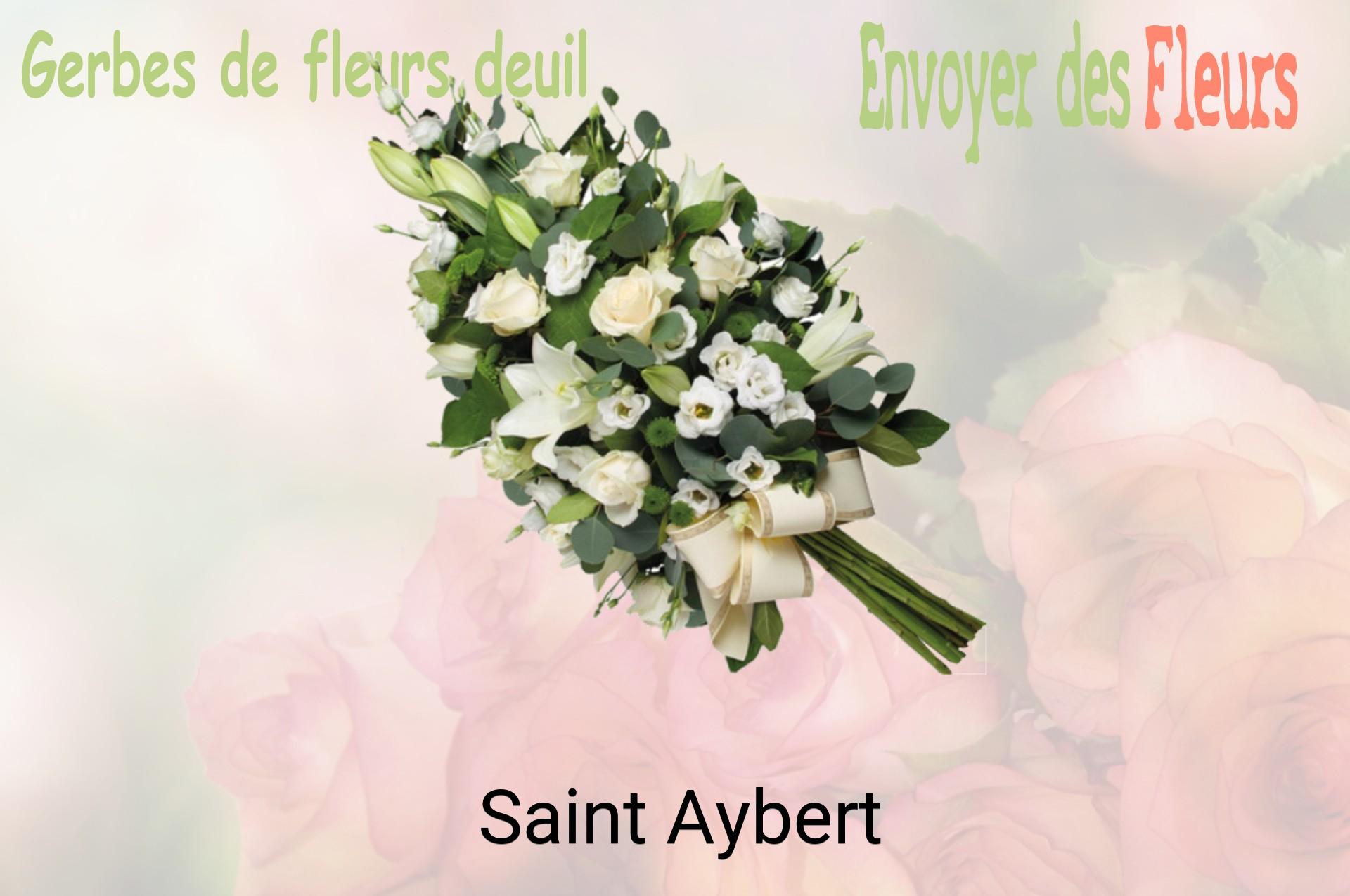 Gerbe de fleurs de deuil livrée à Saint-Aybert